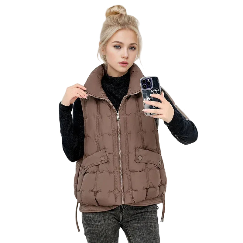 Doudoune courte rembourrée en coton pour femme