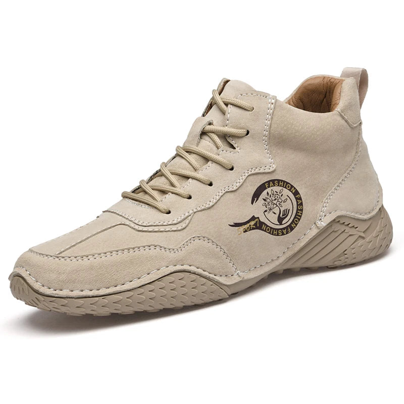 Baskets montantes en cuir souple pour hommes