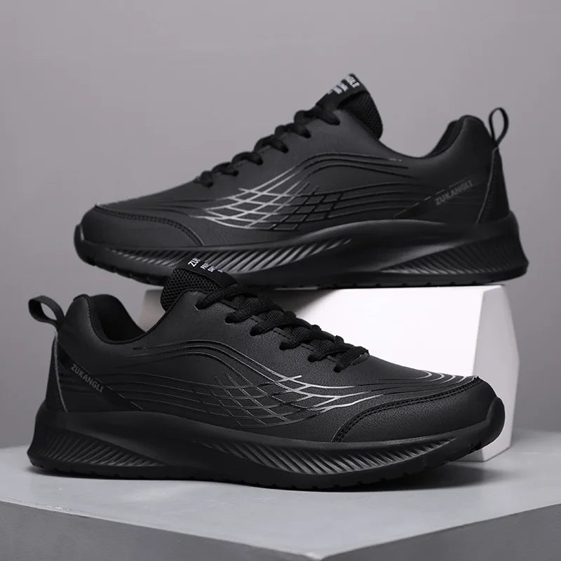 Chaussures de sport unisexes minimalistes en cuir synthétique  pour hommes
