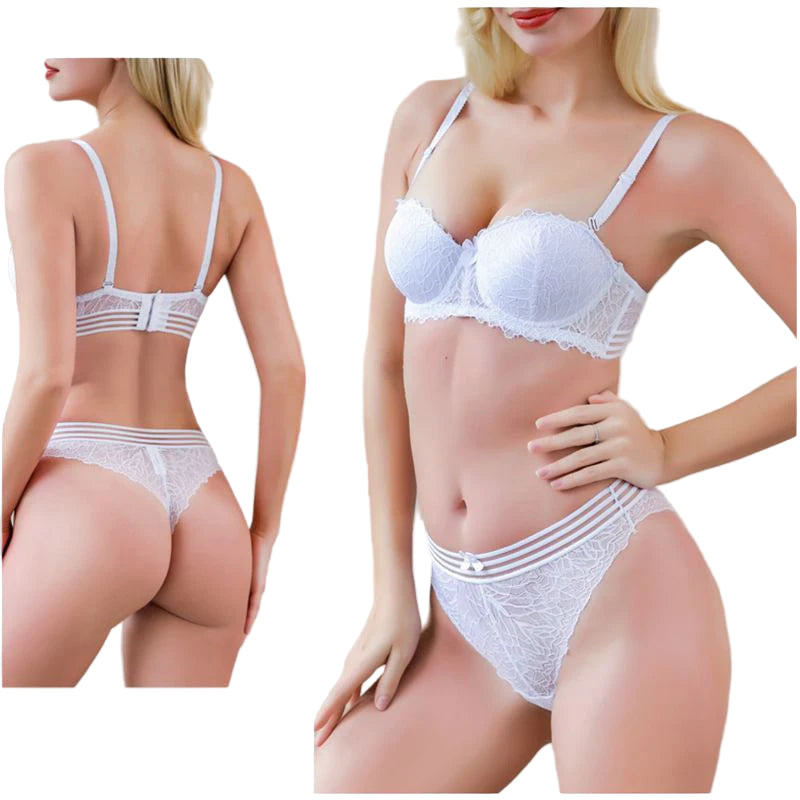 Ensemble de soutien-gorge Push Up en dentelle pour femmes