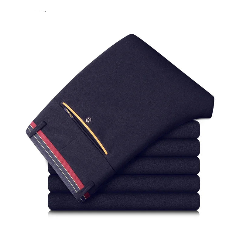 Pantalon droit élastique pour hommes