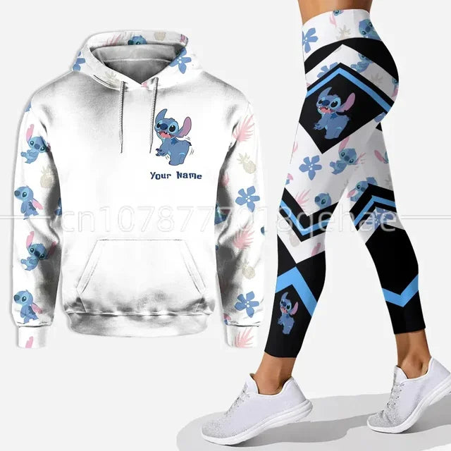 Ensemble sweat à capuche et Leggings Disney stitch  pour femme