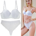 Ensemble de soutien-gorge Push Up en dentelle pour femmes