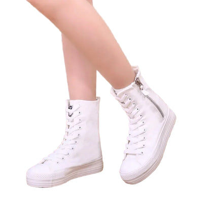Baskets en toile blanche pour femmes