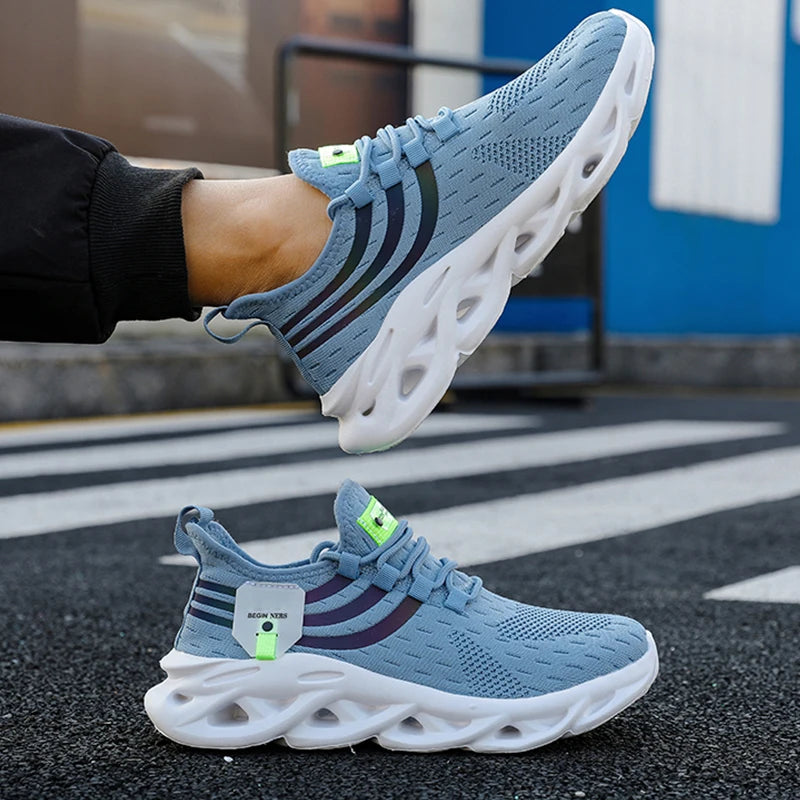 Baskets de course en maille pour hommes et femmes