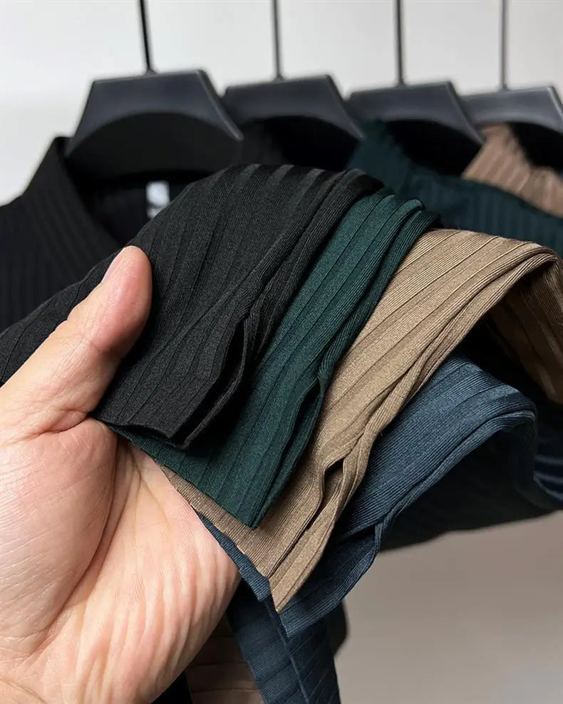 Polo décontracté à rayures pour hommes