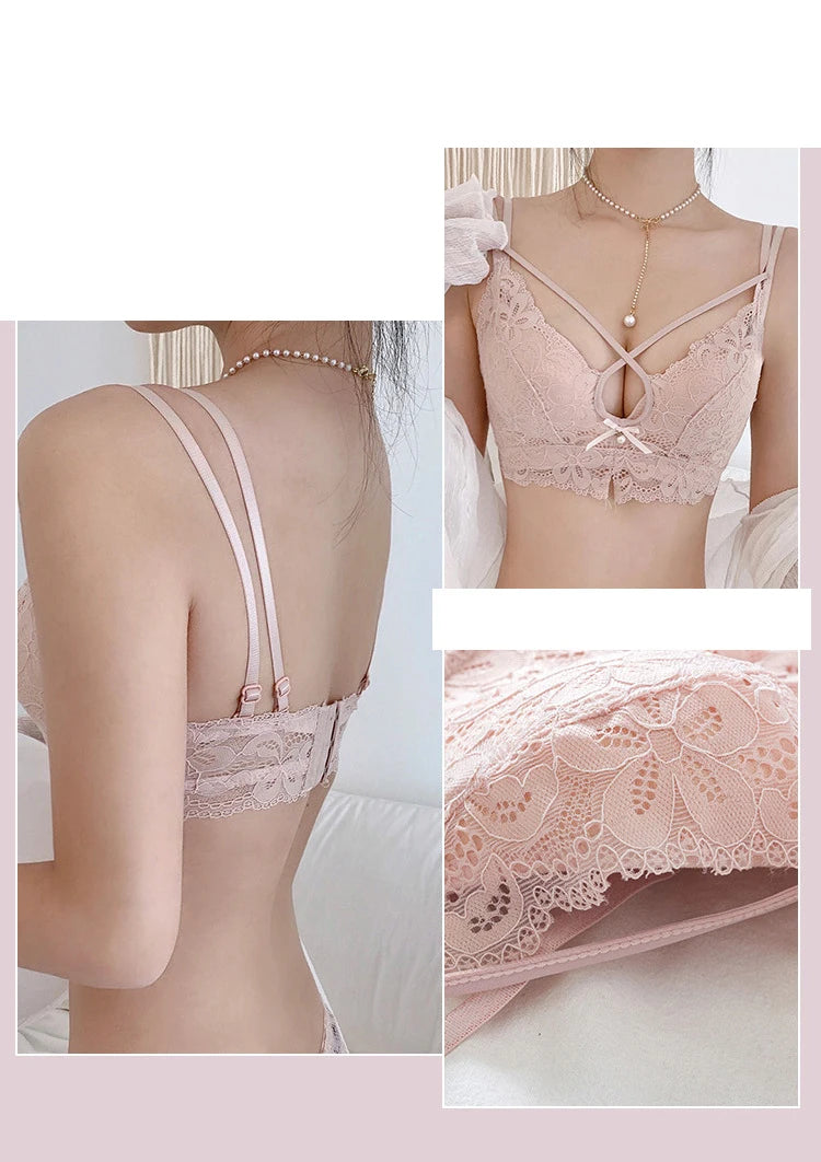 Ensemble de lingerie en dentelle florale pour femmes