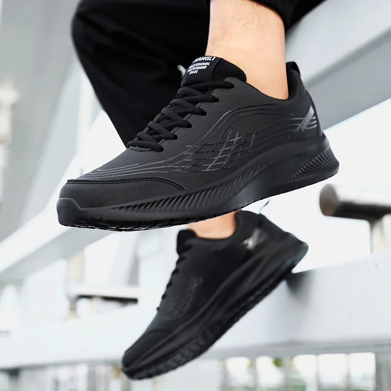 Chaussures de sport unisexes minimalistes en cuir synthétique  pour hommes
