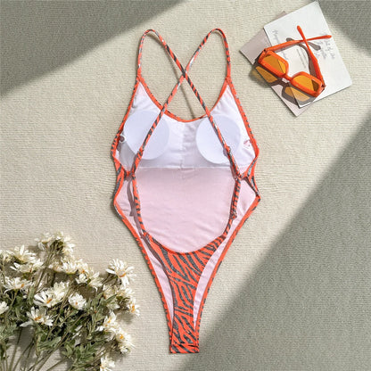 Maillots de bain une pièce string rembourré pour femmes