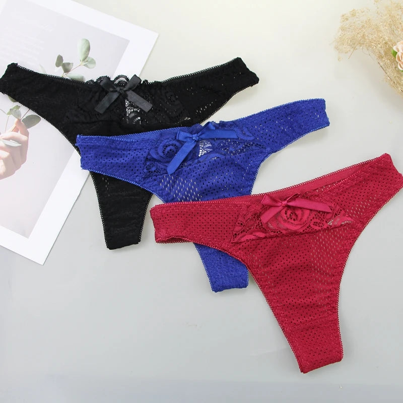 Culottes en coton 3 pièces taille basse pour femmes