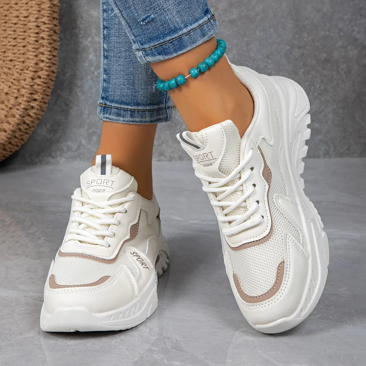 Basket en maille respirant pour femmes