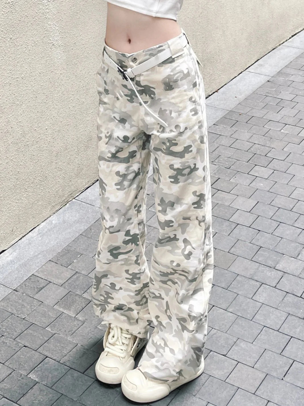 Pantalon vintage rétro à jambes larges pour femme
