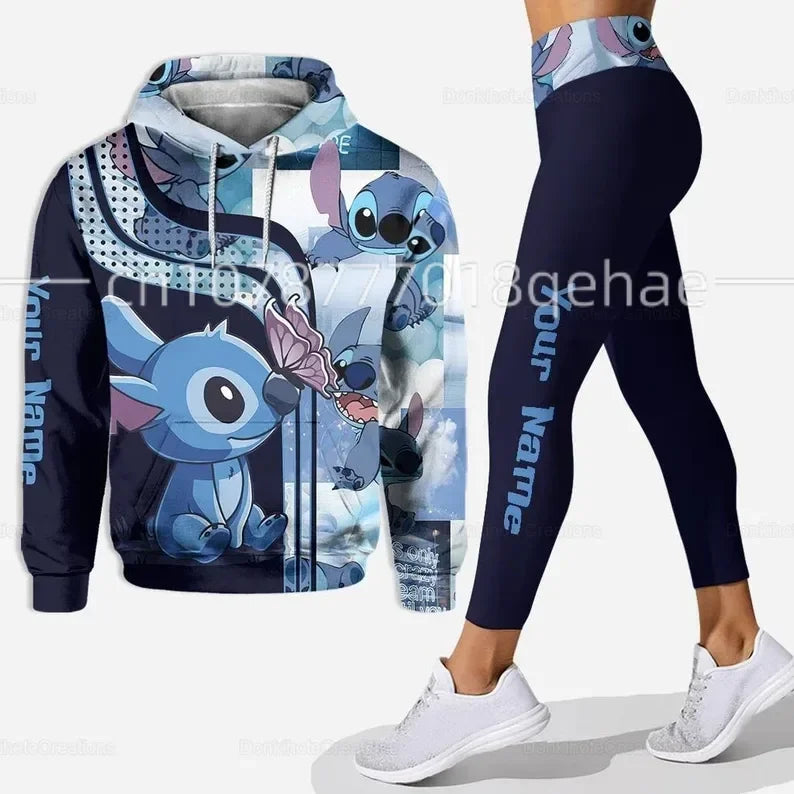 Ensemble sweat à capuche et Leggings Disney stitch  pour femme