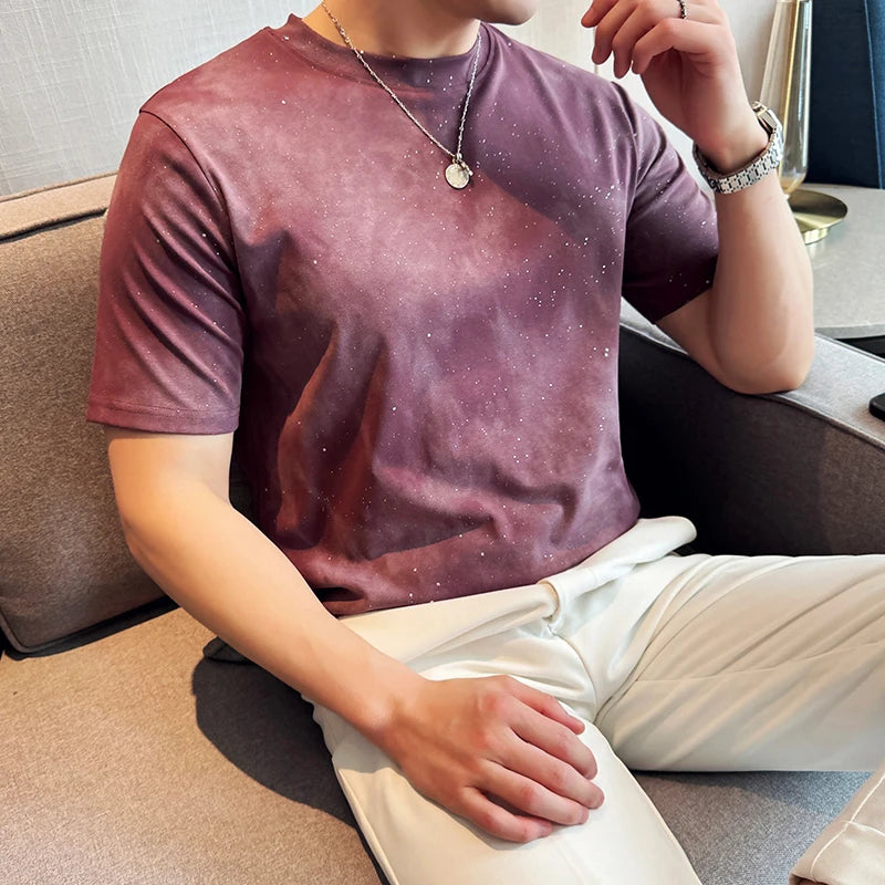 T-shirt en coton à manches courtes pour hommes