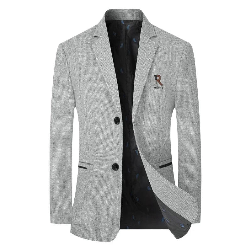 Blazer simple boutonnage pour hommes
