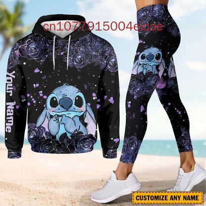 Ensemble sweat à capuche et Leggings Disney Stitch pour femme