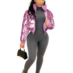 Manteau col rabattu et fermetures éclair pour femmes