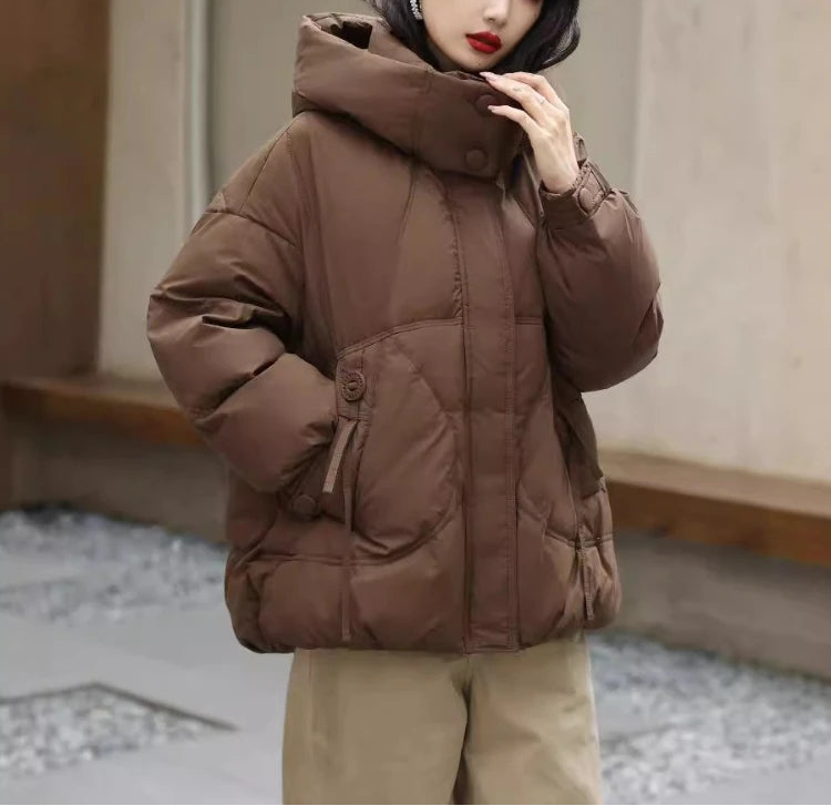 Doudoune à capuche pour femme