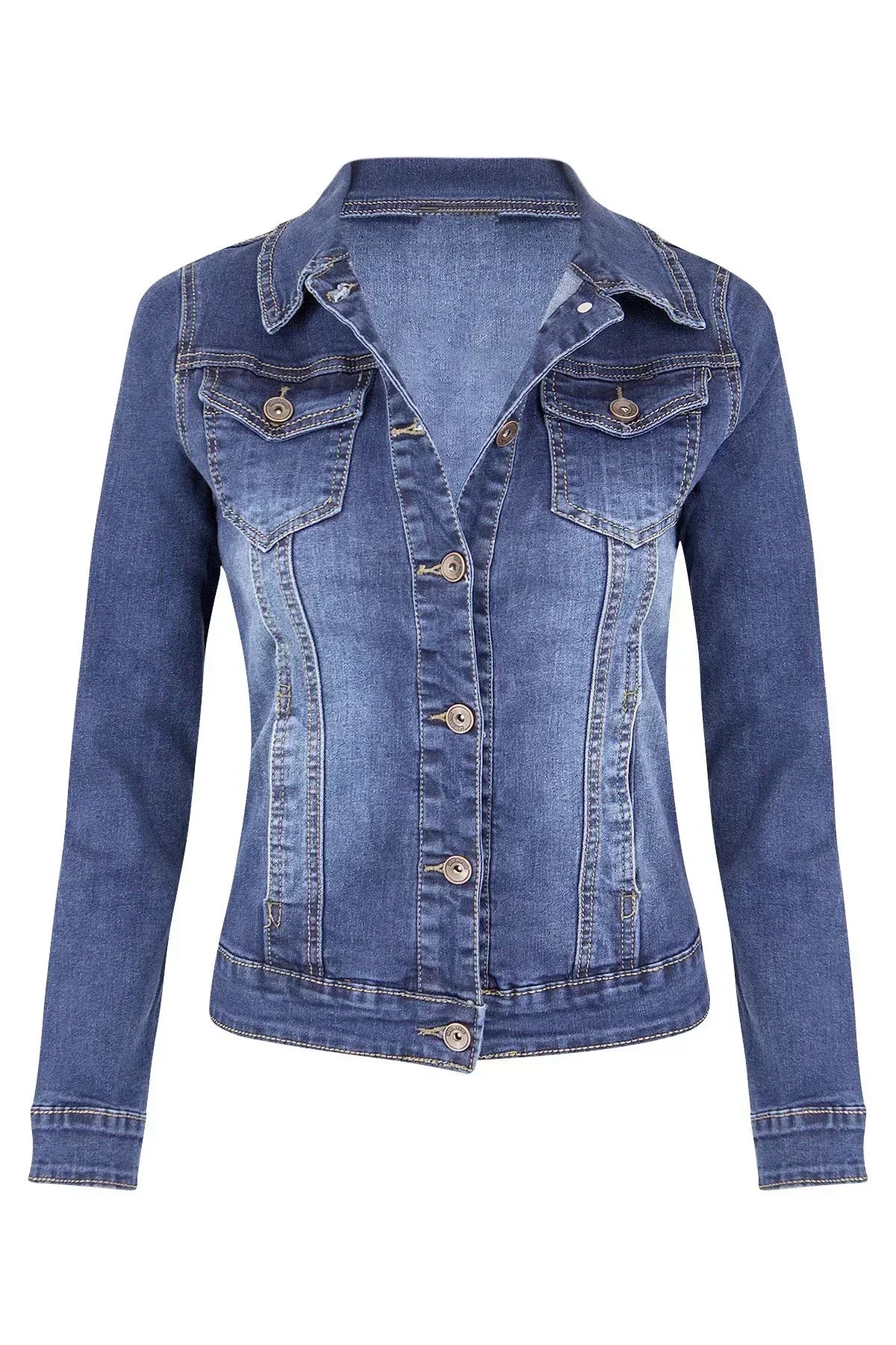 Veste De Mode Slim artificiel astique À Manches sulf Jeans pour femmes