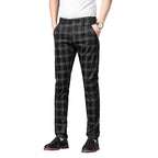 Pantalon à carreaux pleine longueur pour hommes