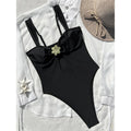 Maillot de bain une pièce à fleurs en métal pour femmes