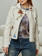 Veste en pu similicuir pour femmes