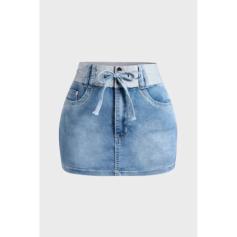 Mini shorts jupes culotte en jean pour femmes