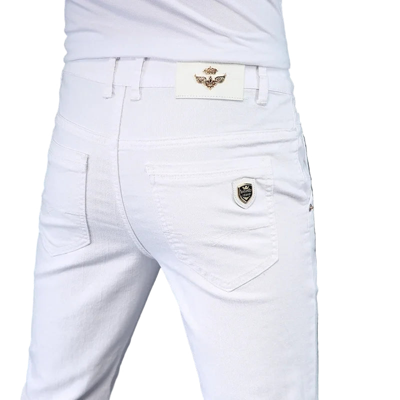 Jeans slim blancs pour hommes