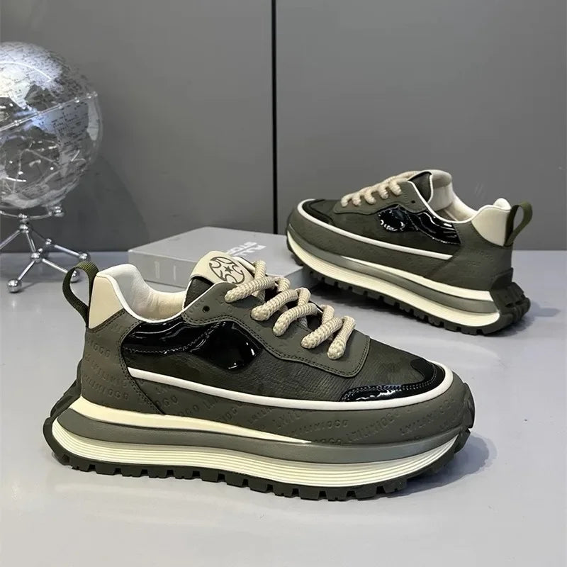 Baskets épaisses à semelle souple pour hommes