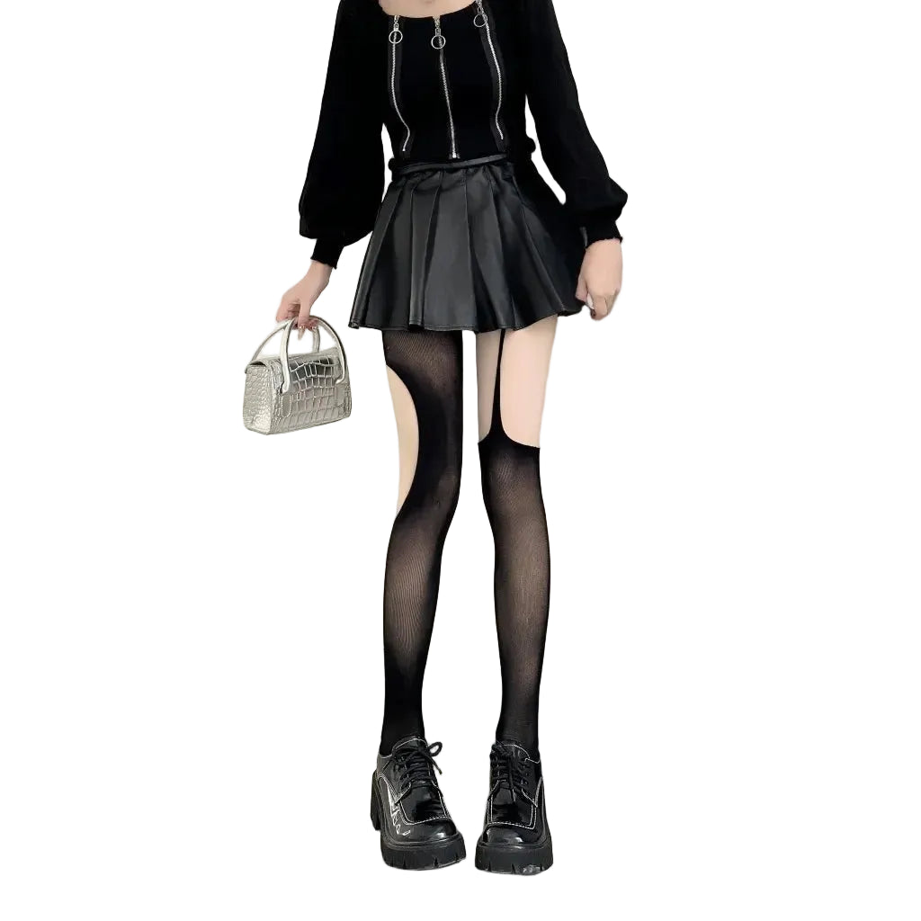 Bas gothiques en résille Lolita pour femmes