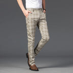 Pantalon à carreaux pleine longueur pour hommes