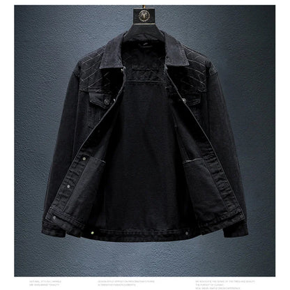 Veste en jean multi-poches pour hommes