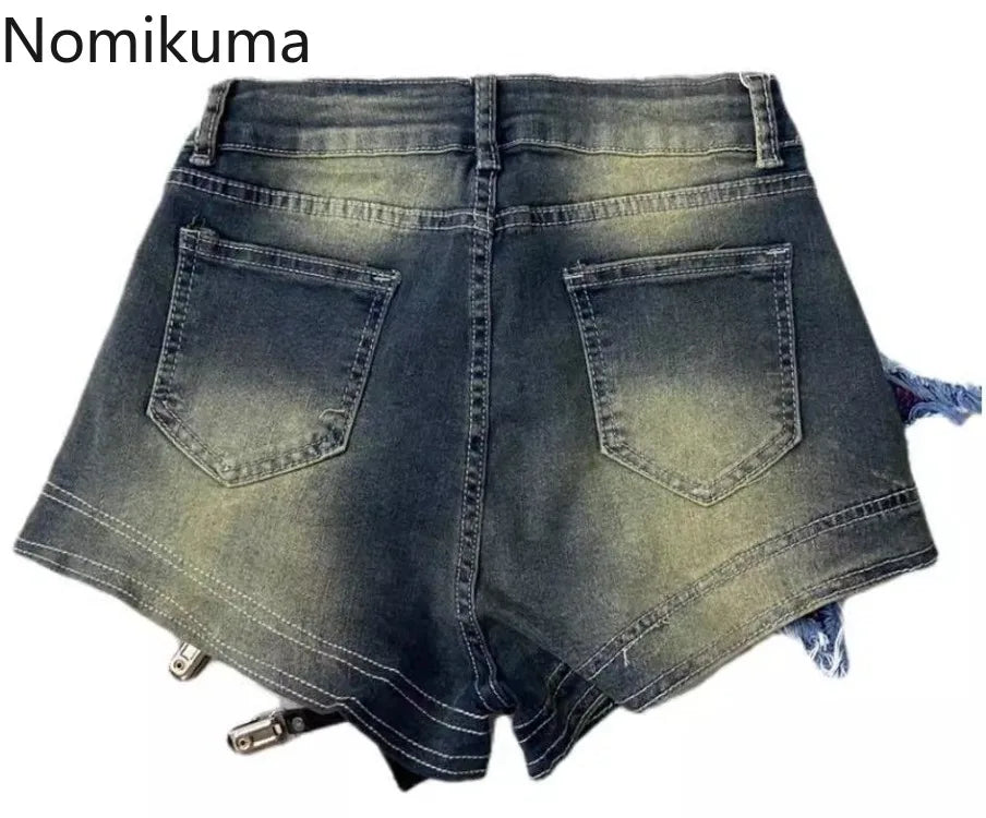 Short en jean Harajuku pour femmes