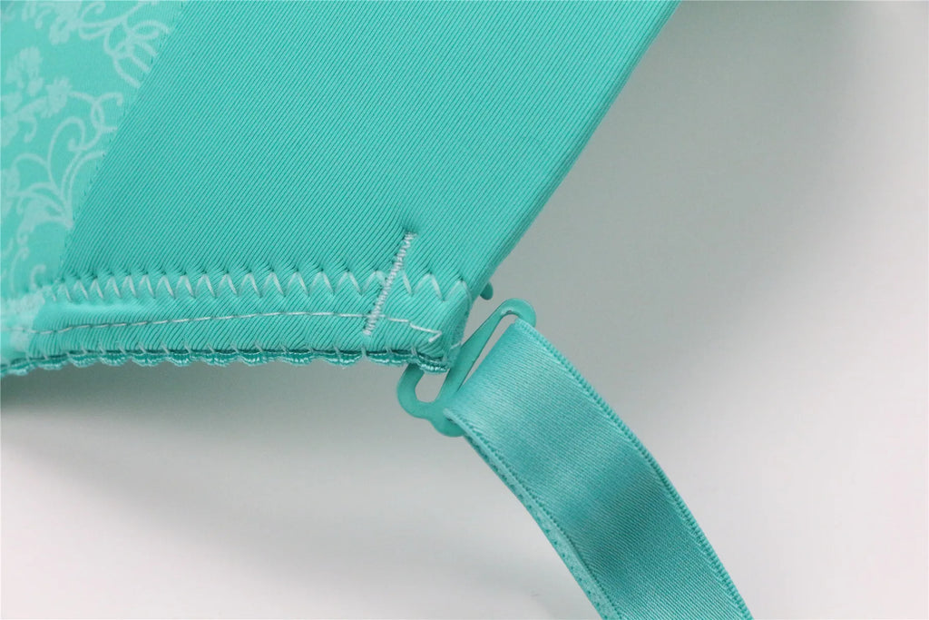 Soutien-gorge push-up à imprimé floral avec nœud pour femmes