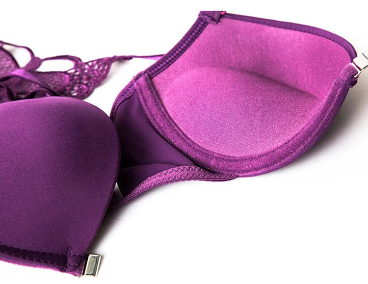 Soutien-gorge push up à bretelles réglables pour femme