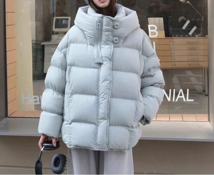 Manteau 90% duvet de canard blanc pour femme