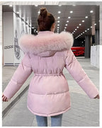 Manteau d'hiver matelassée en duvet pour femme,