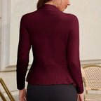 Manteau trapèze décontracté à manches longues pour femmes