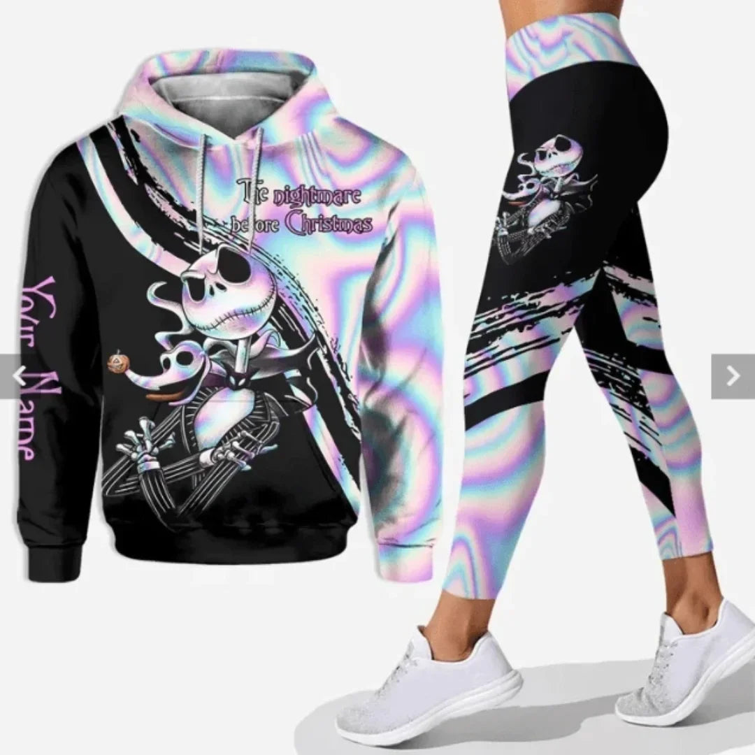 Jack Skellington Sweat à capuche Leggings pour femmes