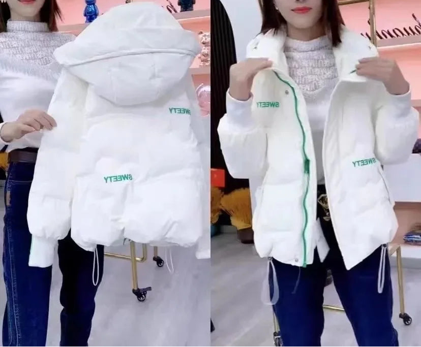 Manteau chaude à capuche et manches longues pour femme