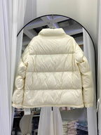 Doudoune courte et ample à col vertical pour homme et femme