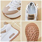 Basket synthétique en cuir véritable pour femme