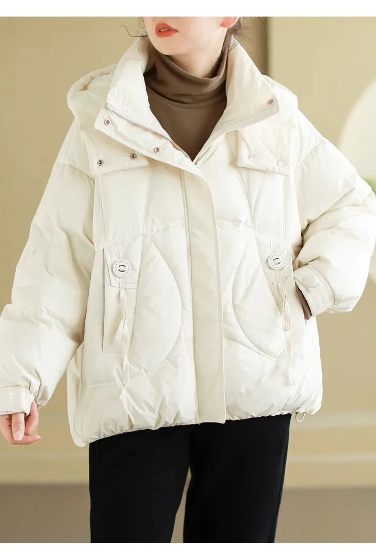 Doudoune à capuche pour femme