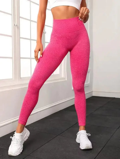 Leggings amincissants de couleur unie pour femmes