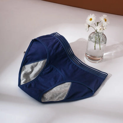 Culotte taille haute pour femme, sous-vêtement menstruel confortable, entrejambe en coton pur