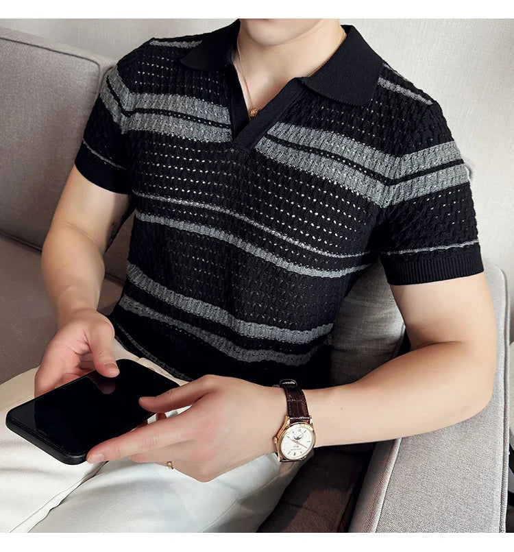 Polo tricoté pour hommes