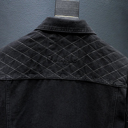 Veste en jean multi-poches pour hommes