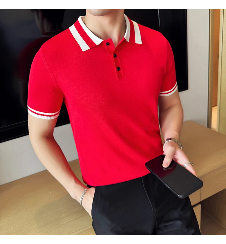 Polo à manches courtes pour hommes