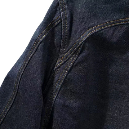 Veste en jean à coutures contrastées pour hommes