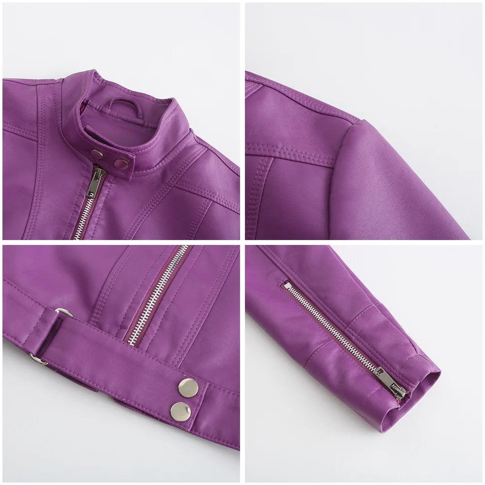 Veste en Faux cuir femme